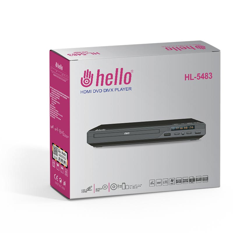 HELLO HL-5483 USB-HDMI DVD/DIVX KUMANDALI HD DVD PLAYER (4812)