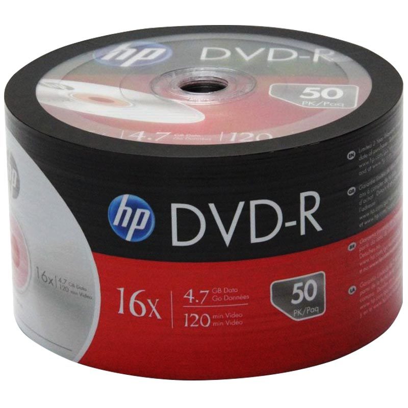 HP DME00070-3 DVD-R 4.7 GB 120 MİN 16X 50Lİ PAKET FİYAT (4812)