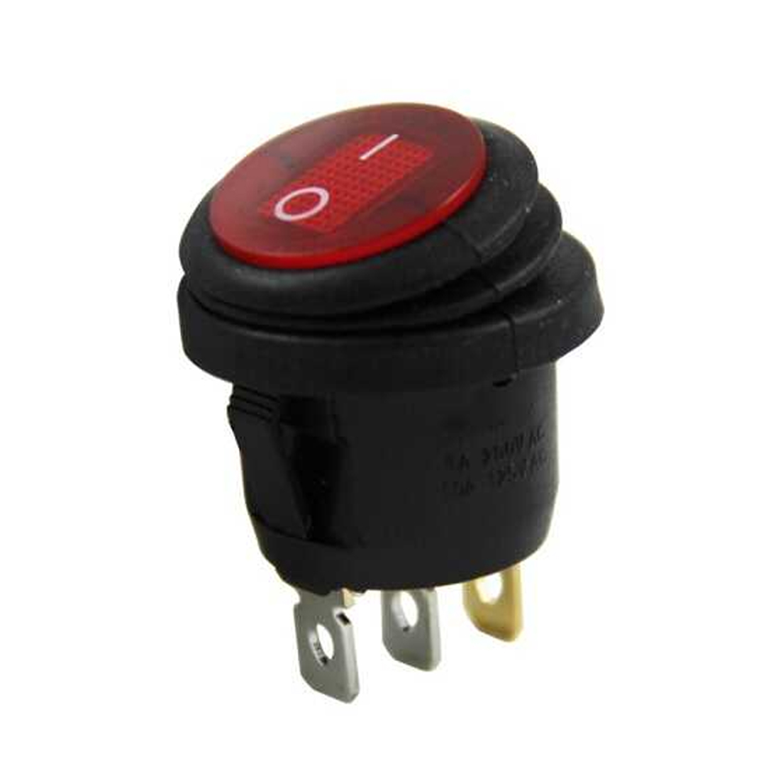 IC-131W YUVARLAK 220 VOLT IŞIKLI SU GEÇİRMEZ ON/OFF ANAHTAR (4812)