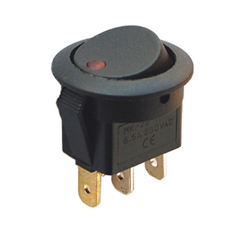 IC-132 YUVARLAK NOKTA IŞIKLI ON-OFF 3 PIN 220 VOLT ANAHTAR (4812)
