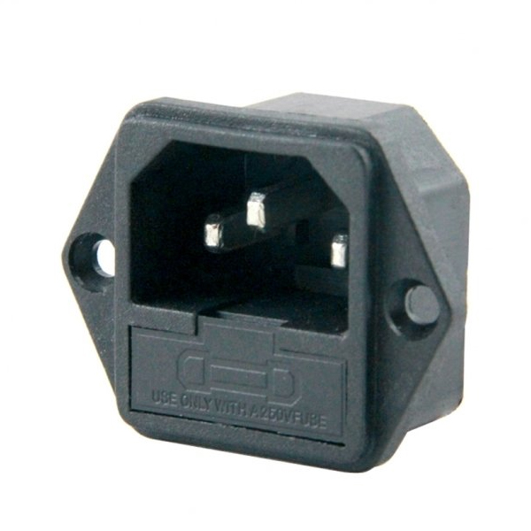 IC-213 C7 ŞASE ERKEK POWER SOKET ERKEK FUSELİ KULAKLI (AC04) (4812)