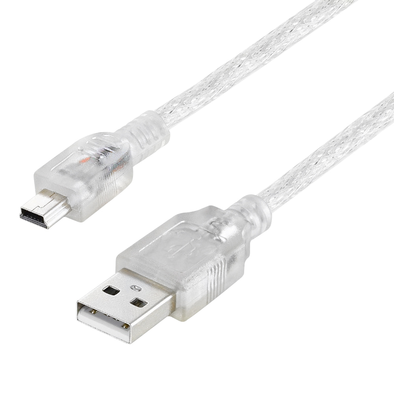 IPOD ŞARJ ALETİ KABLOSU USB 5 PİN GENİŞ 1.5 METRE ŞEFFAF  (SL-UK5) (4812)