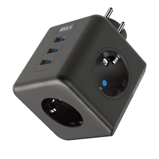 Isıya Dayanıklı Termal Akım Korumalı ve Çocuk Korumalı 3 Priz Girişli 3 USB Girişli Küp Priz (4812) Isıya Dayanıklı Termal Akım Korumalı ve Çocuk Korumalı 3 Priz Girişli 3 USB Girişli Küp Priz (4812)