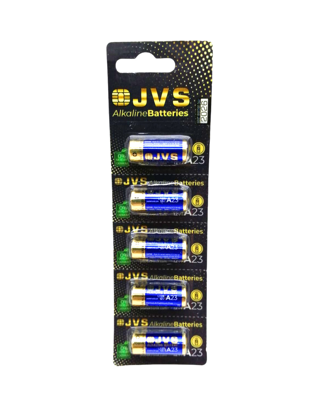 JVS A23 LR23 12V ARAÇ KUMANDA PİLİ 5Lİ KART (4812)