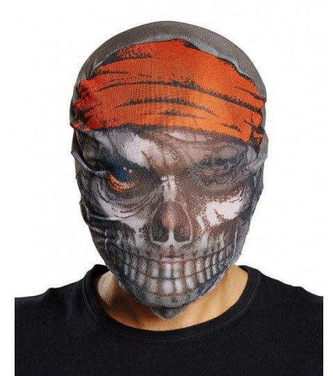 Kafaya Tam Geçmeli Bez Korsan Maskesi - Streç Korku Maskesi - 3D Baskılı Maske Model 4 (4812)