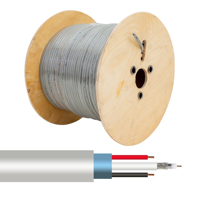 KAMERA KABLOSU CCTV BAKIR (CU) 2+1 X 0.22MM 250 METRE  TAHTA MAKARALI (4812)
