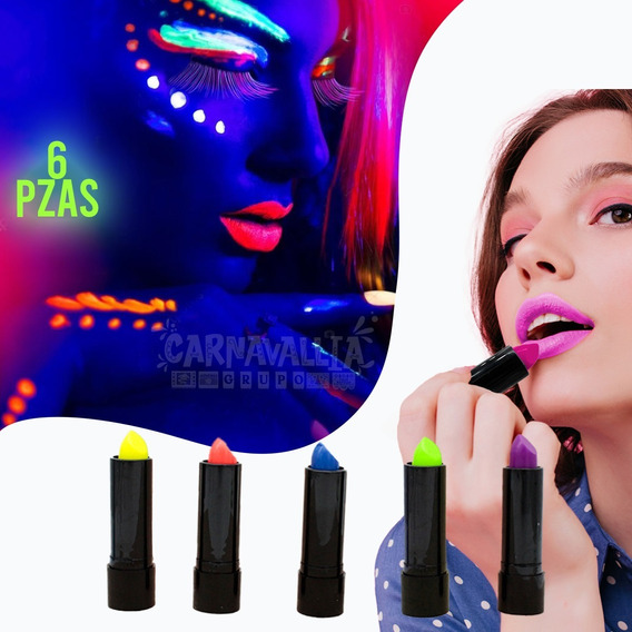 Karanlıkta Parlayan Yanan UV Neon Ruj Yüz Boyama 6 Adet 6 Renk (4812) Karanlıkta Parlayan Yanan UV Neon Ruj Yüz Boyama 6 Adet 6 Renk (4812)