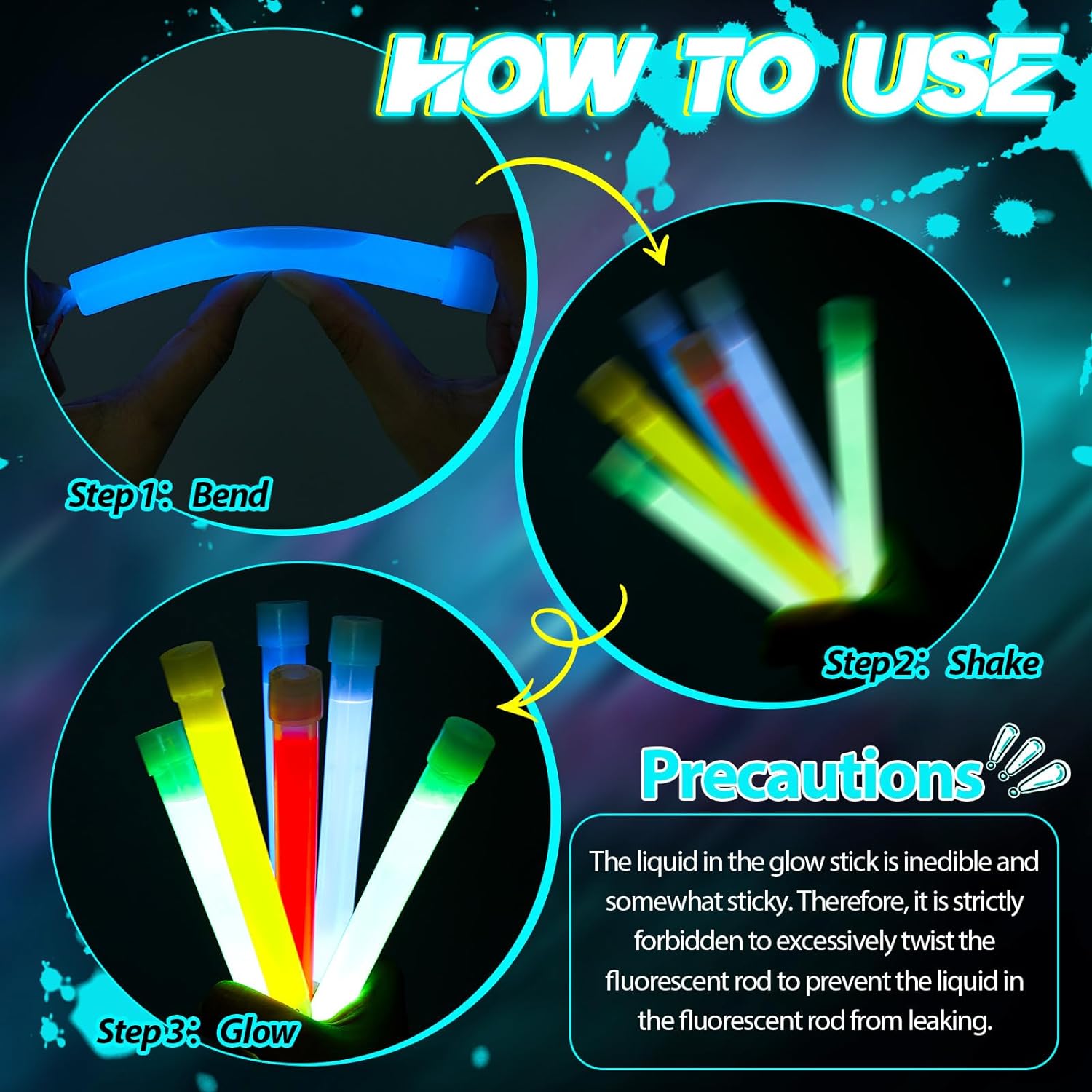Karanlıkta Yanan Asılabilir ip Aparatlı Glow Kolye Glow Lamba 6 Adet 6 Renk 15 cm (4812) Karanlıkta Yanan Asılabilir ip Aparatlı Glow Kolye Glow Lamba 6 Adet 6 Renk 15 cm (4812)