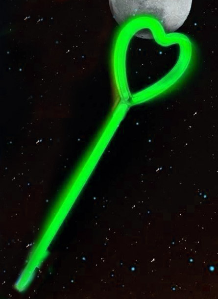 Karanlıkta Yanan Glow Partisi Kalp Şekilli Asa Sopa 6 Renk 6 Adet (4812)