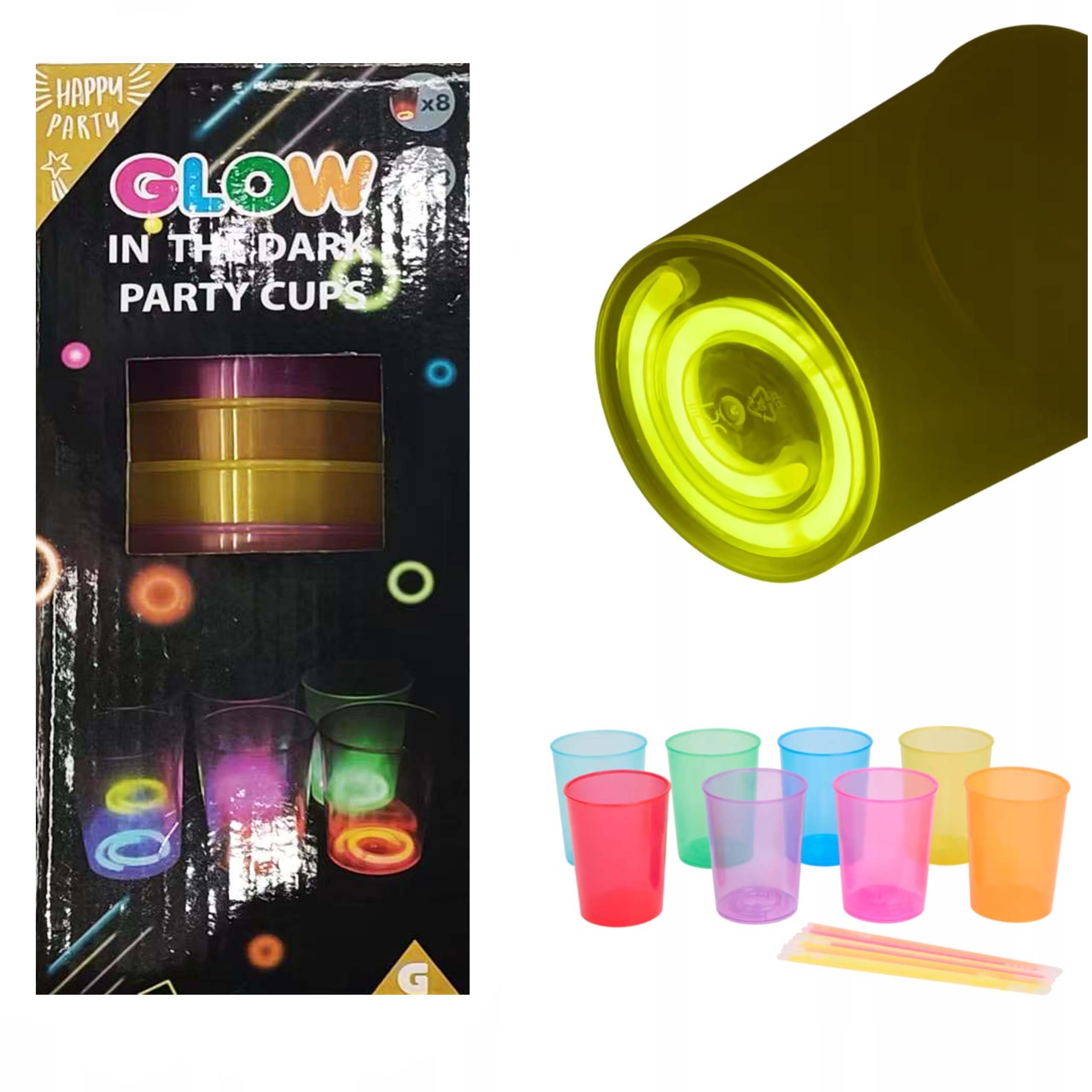Karanlıkta Yanan Gece Işığı Mega Glow Bardaklar 8 Adet 8.5 x 10.5 cm (4812) Karanlıkta Yanan Gece Işığı Mega Glow Bardaklar 8 Adet 8.5 x 10.5 cm (4812)