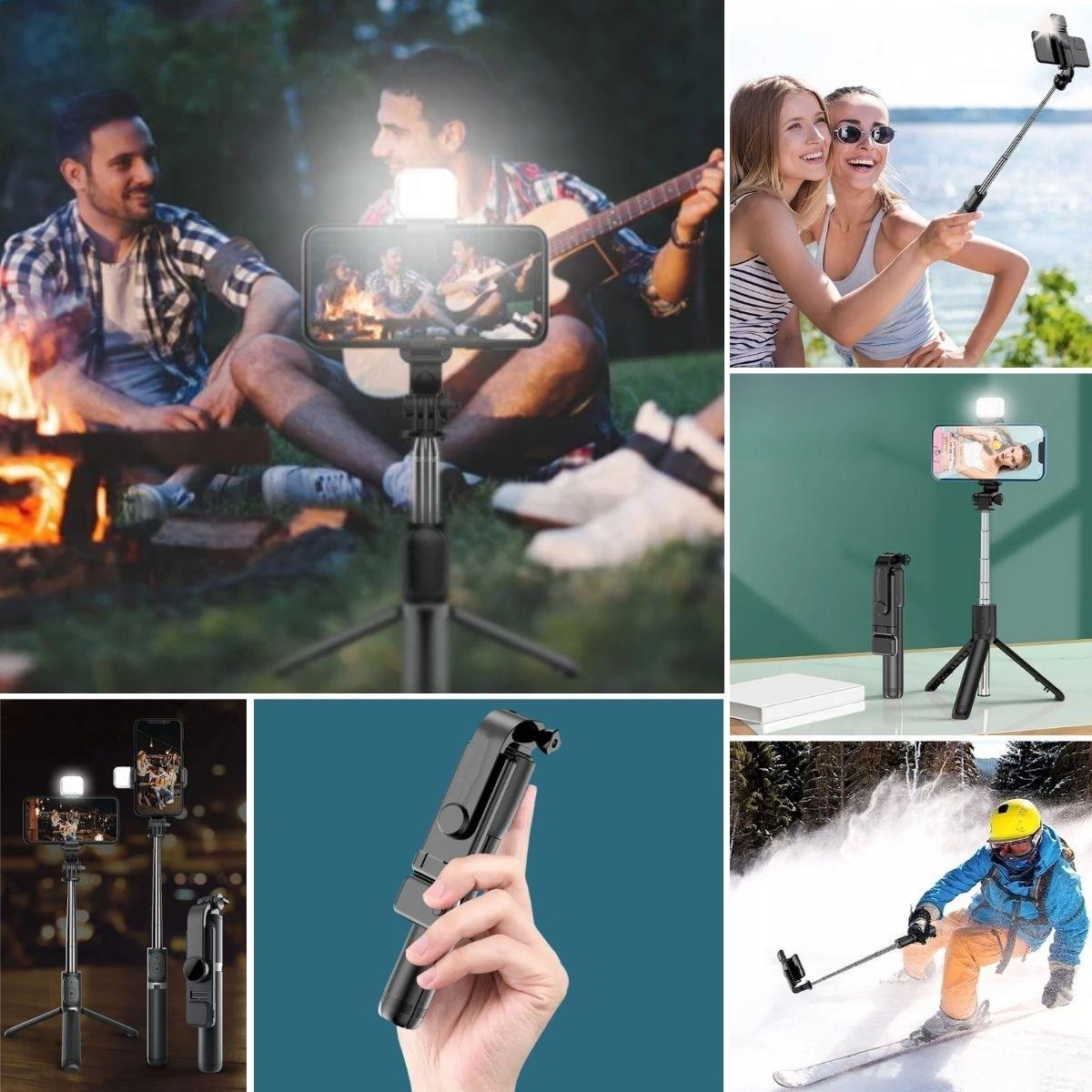 Kendiliğinden Işıklı Masaüstü Tripod Olabilen Telefon Tutuculu Kablosuz Kumandalı Selfie Çubuğu (4812) Kendiliğinden Işıklı Masaüstü Tripod Olabilen Telefon Tutuculu Kablosuz Kumandalı Selfie Çubuğu (4812)