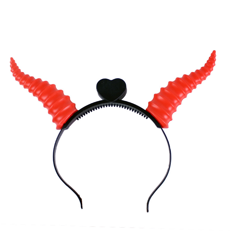 Kırmızı Renk Led Işıklı Kıvrımlı Boynuz Taç 27x18 cm (4812) Kırmızı Renk Led Işıklı Kıvrımlı Boynuz Taç 27x18 cm (4812)