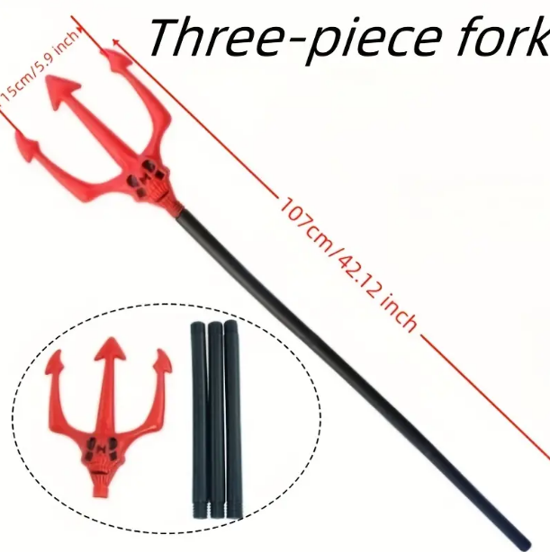 Kırmızı Renk Halloween Cadılar Bayramı Çatal 107 cm (4812)