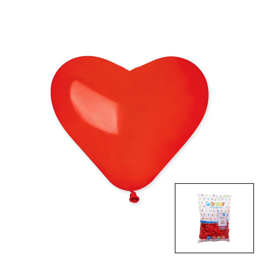 KIRMIZI KALP BALON 10 İNÇ - 25CM - 100PCS (4812)