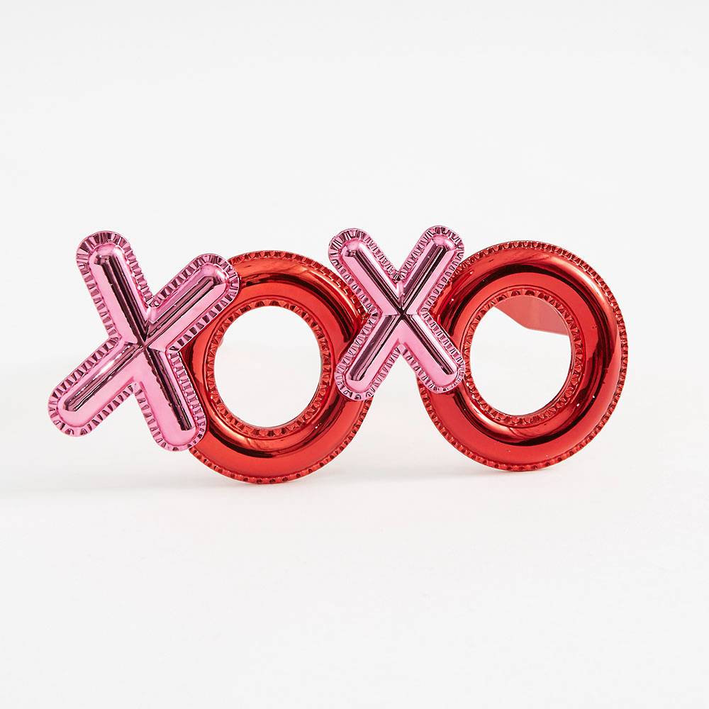 Kırmızı Renk Xoxo Yazılı Parti Gözlüğü 17x7 cm (4812)