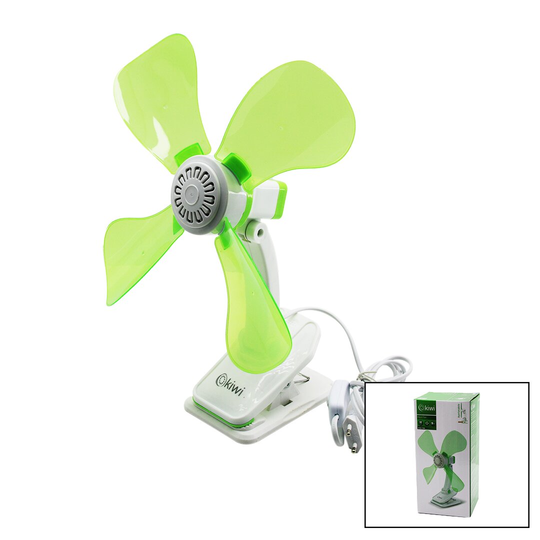 KİWİ KFAN-7604 2İN1= MANDALLI - MASA ÜSTÜ VANTİLATÖR 180° AKROBAT9W - ÇAP: 32CM 4-RENKLİ PLASTİK KANAT - GÖVDE (4812)