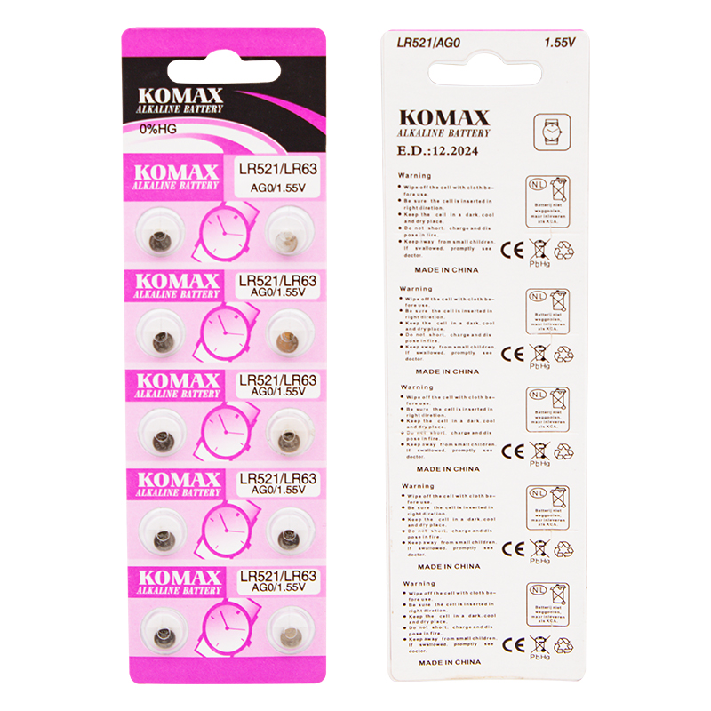 KOMAX AG-0 ALKALİN LR521/379 DÜĞME PİL (10LU PAKET) (4812)