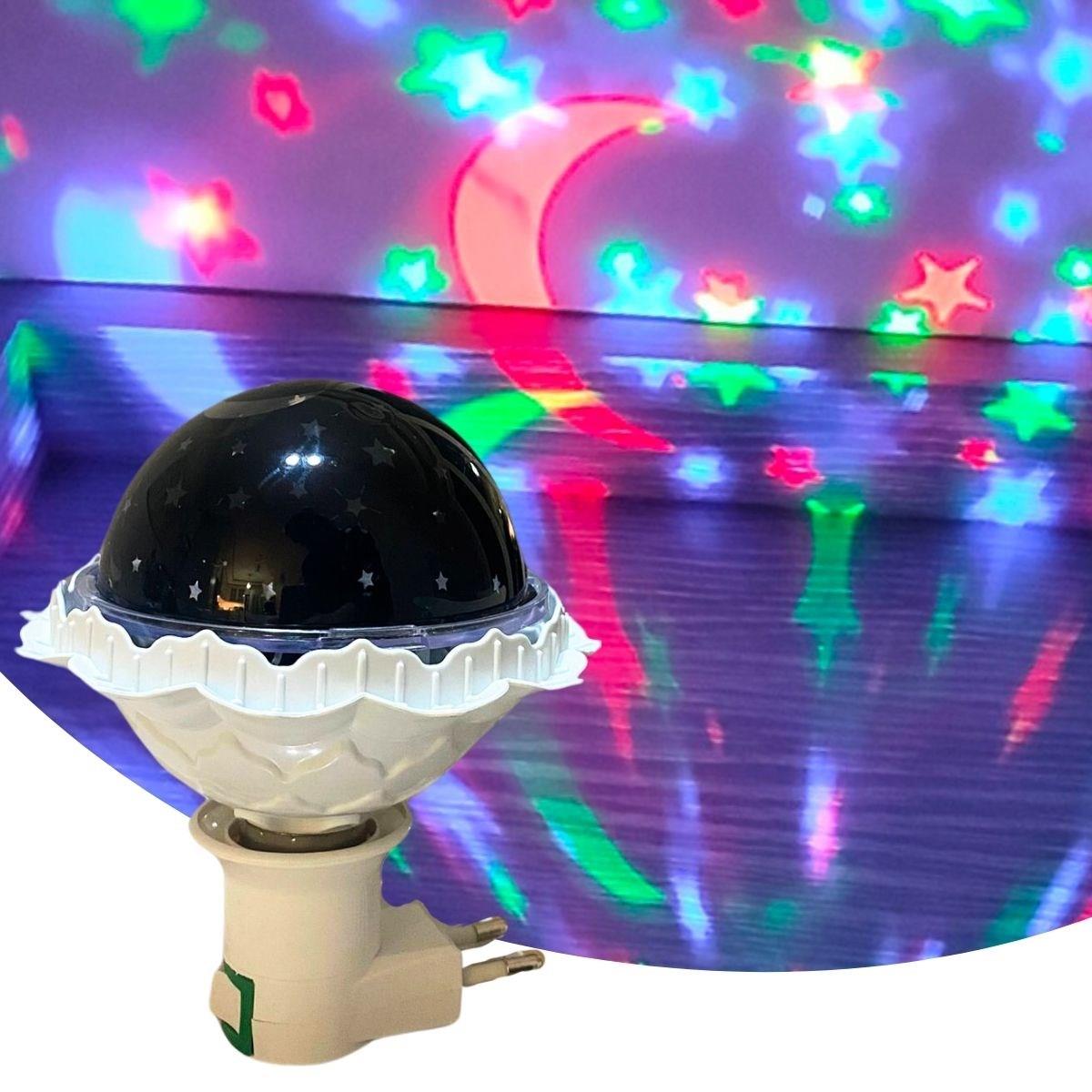 Kristal Gökyüzü Modlu Yıldızlı Hareketli 360 Derece Dönen Kristal Led Ampül (4812)