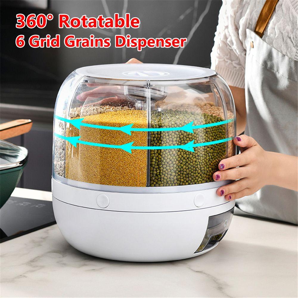 Kuru Gıda Ve Bakliyat Organizeri 360° Dönebilen 6 Bölmeli Ayrıştırıcılı Hava Geçirmez (4812) Kuru Gıda Ve Bakliyat Organizeri 360° Dönebilen 6 Bölmeli Ayrıştırıcılı Hava Geçirmez (4812)