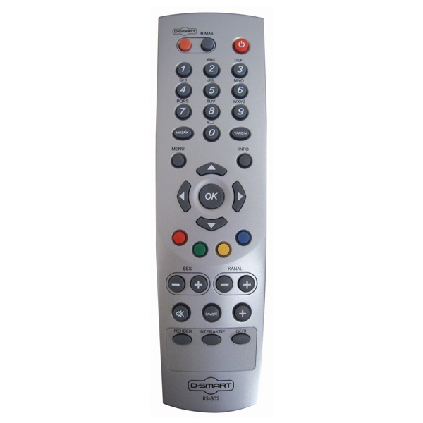 KYD KR D-SMART ESKİ KASA*KUMANDA D-SMART 802 SD UYDU KUMANDASI (4812)