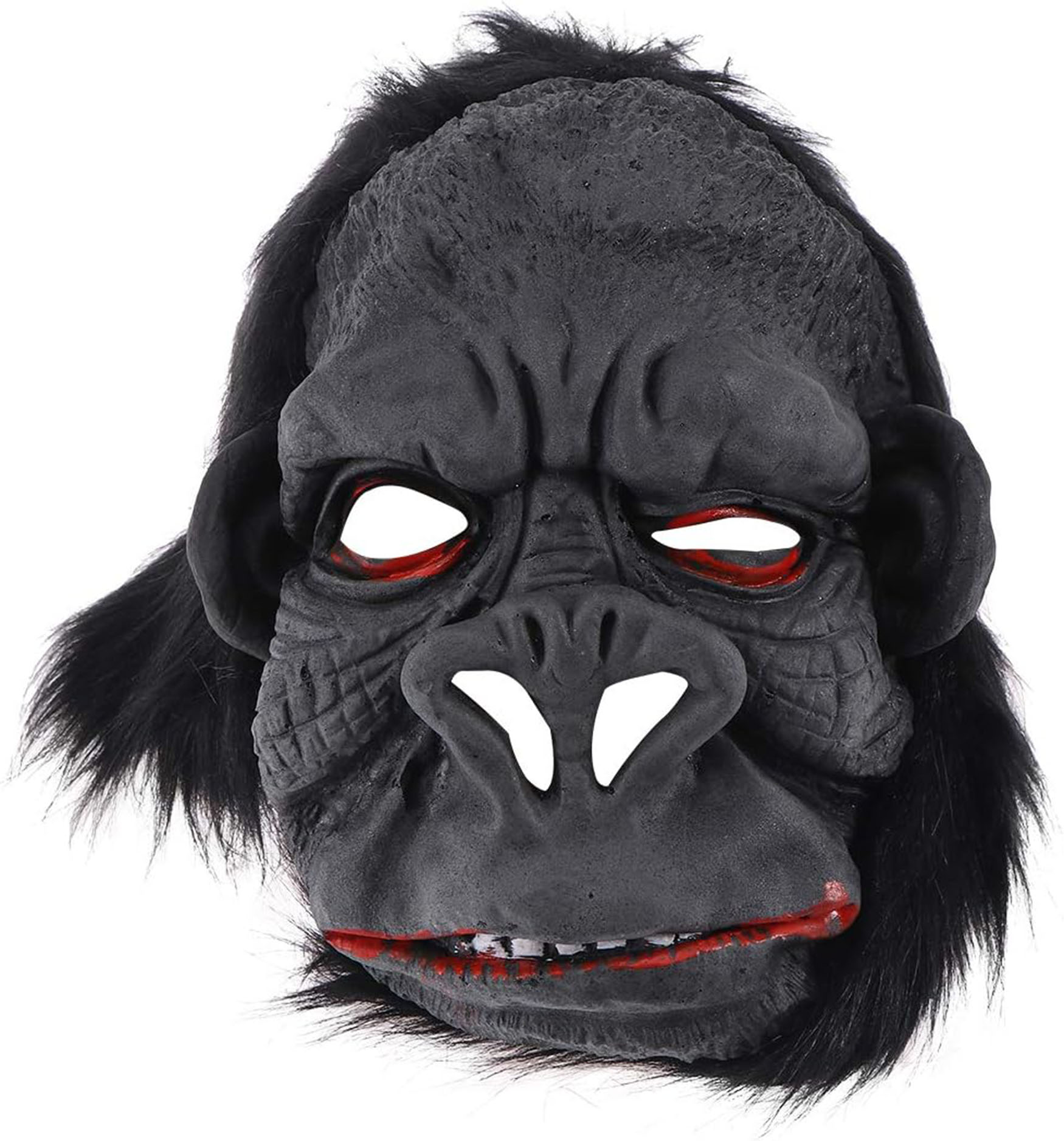 Lateks Goril Maskesi Maymun Maskesi Et Maskesi Orangutan Siyah Saçlı 1 No (4812)
