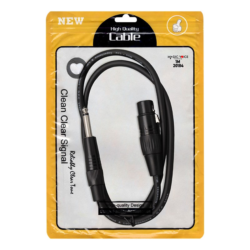 LD379 XLR CANON DİŞİ + 6.3MM MONO ERKEK 1 METRE KABLO (4812)