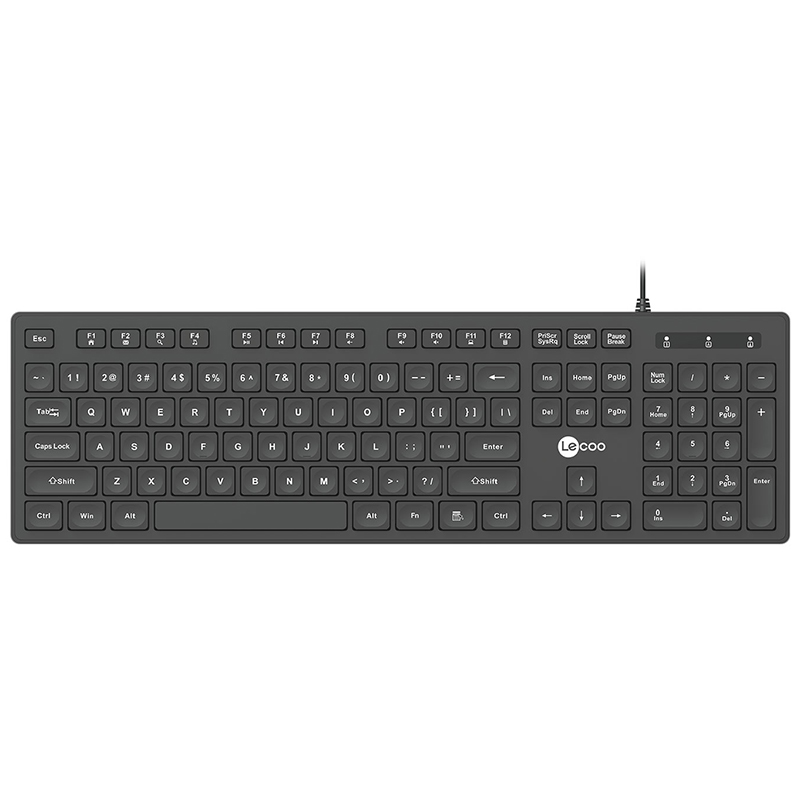 LECOO KB102 USB KABLOLU SİYAH Q KLAVYE (4812)