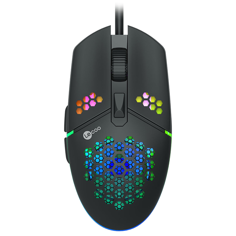 LECOO MS105 3200 DPI 6 TUŞLU KABLOLU RGB LED AYDINLATMALI GAMING MOUSE (4812)