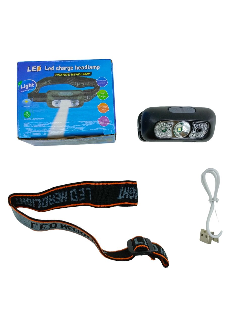 LED CHARGE HEADLAMP  USB ŞARJLI  KAFA LAMBASI FENER  OYNAR BAŞLI (4812)