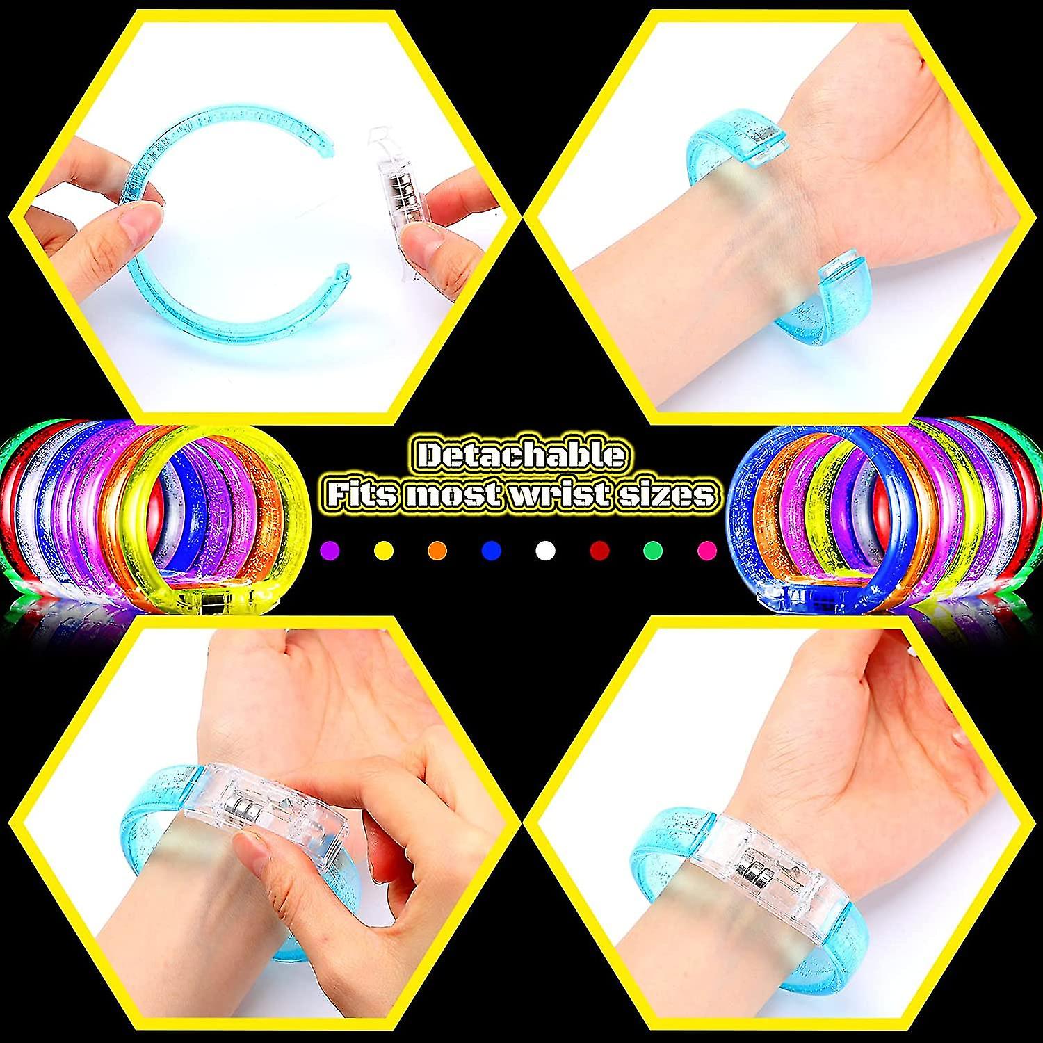 Led Işıklı Pilli Işıklı Rengarenk Kalın Bileklik Işıklı Bilezik Karışık Renk 1 Adet (4812) Led Işıklı Pilli Işıklı Rengarenk Kalın Bileklik Işıklı Bilezik Karışık Renk 1 Adet (4812)