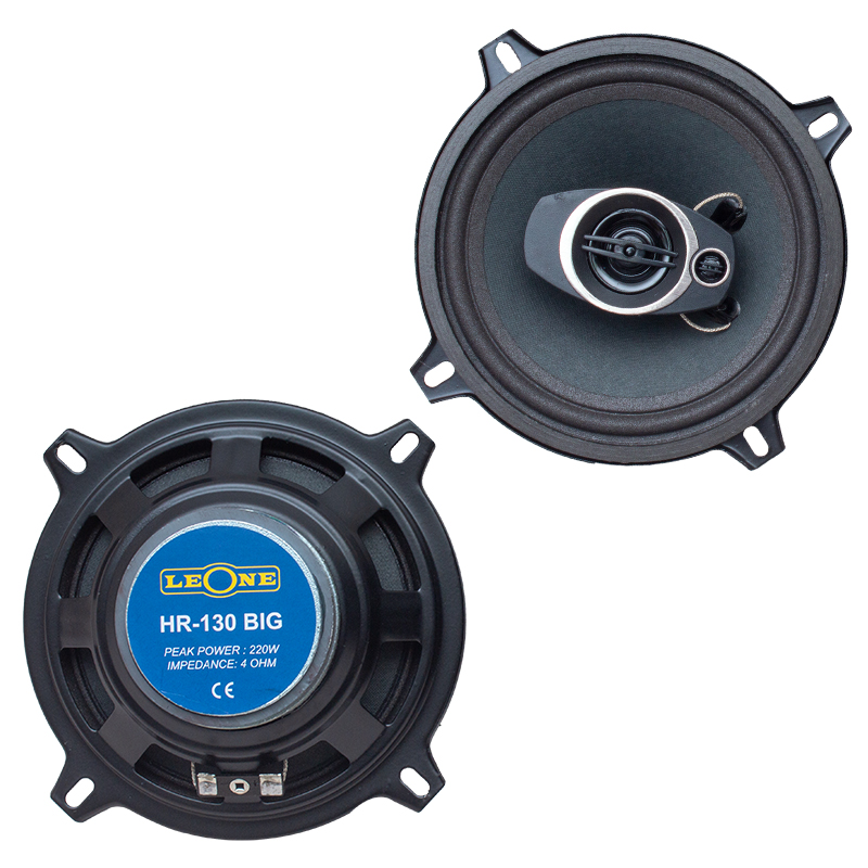 LEONE HR-130 BIG 13 CM 220 WATT MAX 110 WATT RMS 3 YOLLU 2Lİ TAKIM KUTULU 13 CM OTO HOPARLÖR (4812)
