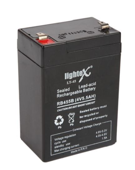 LIGHTEX LT-45N 4 VOLT - 5 AMPER KURU AKÜ (IŞILDAK AKÜSÜ) (4812)