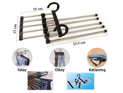 Magic Hanger 5in1 Pantolon Askısı (4812) Magic Hanger 5in1 Pantolon Askısı (4812)