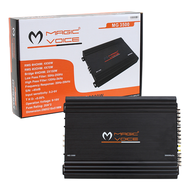 MAGİCVOİCE MG-3500 4 KANAL MAX 3000 WATT OTO ANFİ (4812) MAGİCVOİCE MG-3500 4 KANAL MAX 3000 WATT OTO ANFİ (4812)