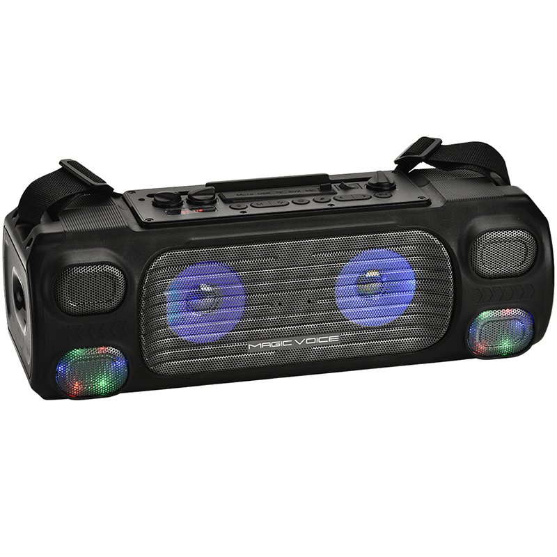 MAGICVOICE MV-7001 VHF EL MİK USB/SD/BT/UK 40 WATT IŞIKLI TAŞINABİLİR ŞARJLI  SEYYAR ANFİ (4812)