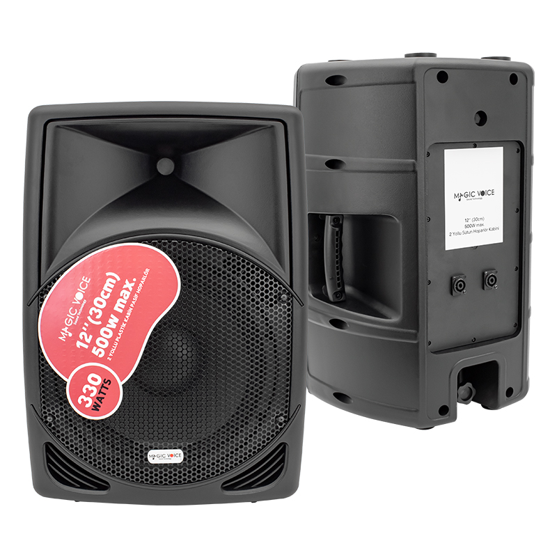 MAGICVOICE MV-3412 30 CM 500 W 12 PLASTİK KABİN PASİF HOPARLÖR (KÖPÜKSÜZ GÖNDERİLMESİN) (4812)