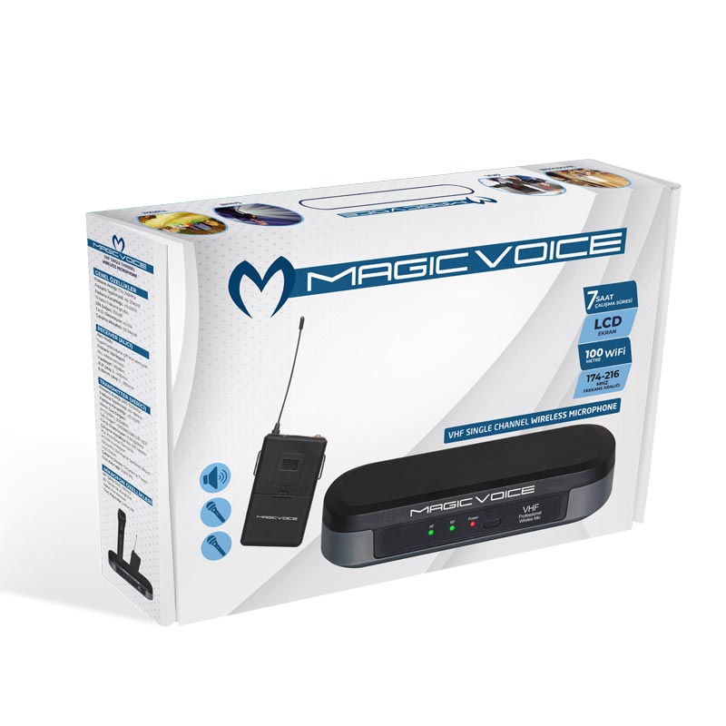 MAGICVOICE MV-3812 VHF YAKA TİPİ TELSİZ MİKROFON (4812) MAGICVOICE MV-3812 VHF YAKA TİPİ TELSİZ MİKROFON (4812)