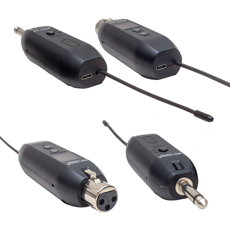 MAGICVOICE MV-19587 UHF GİTAR TİP KABLOLU MİC İ KABLOSUZ ÇEVİRİCİ ( MİC XRL Lİ) (4812)