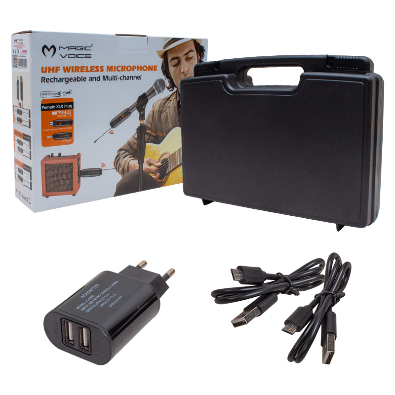 MAGICVOICE MV-19588 UHF KABLOLU MİK İ KABLOSUZ A ÇEVİRİCİ SET(XRL Lİ) (4812) MAGICVOICE MV-19588 UHF KABLOLU MİK İ KABLOSUZ A ÇEVİRİCİ SET(XRL Lİ) (4812)