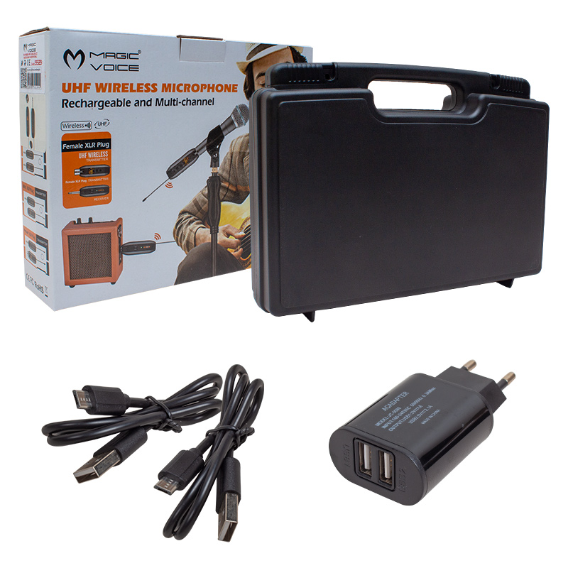 MAGICVOICE MV-19589 UHF MİNİ YAKA -KÜRSÜ KABLOSUZ ENSTRÜMAN MİKROFONU(MİC XRL Lİ) (4812)