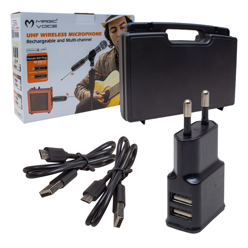 MAGICVOICE MV-19590 UHF GİTAR TİP KABLOSUZ MİKROFON ÜÇLÜ SET (4812) MAGICVOICE MV-19590 UHF GİTAR TİP KABLOSUZ MİKROFON ÜÇLÜ SET (4812)