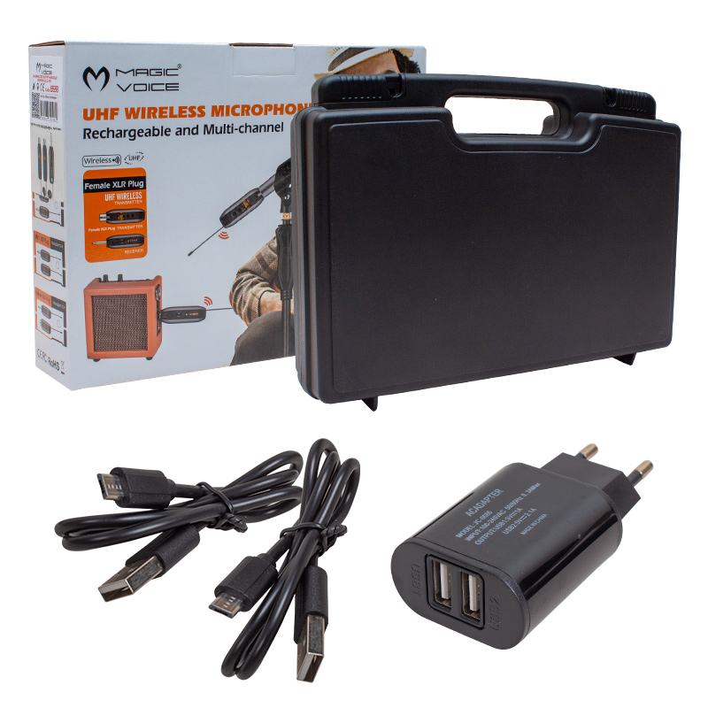 MAGICVOICE MV-19593 UHF GİTAR XLR TİP KABLOSUZ MİKROFON SET (MİC XLR Lİ) (4812) MAGICVOICE MV-19593 UHF GİTAR XLR TİP KABLOSUZ MİKROFON SET (MİC XLR Lİ) (4812)