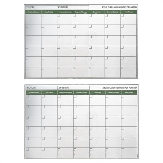 Manyetik Yapışkanlı Bir Aylık Program Planlayıcı Takvim 85x56 cm (4812) Manyetik Yapışkanlı Bir Aylık Program Planlayıcı Takvim 85x56 cm (4812)