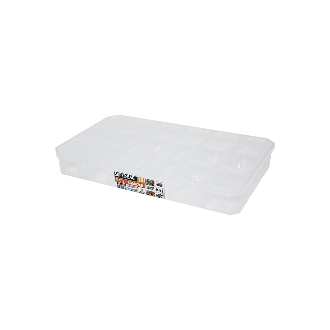 MARS 18 BÖLMELİ ŞEFFAF ORGANİZER BOX (4812)