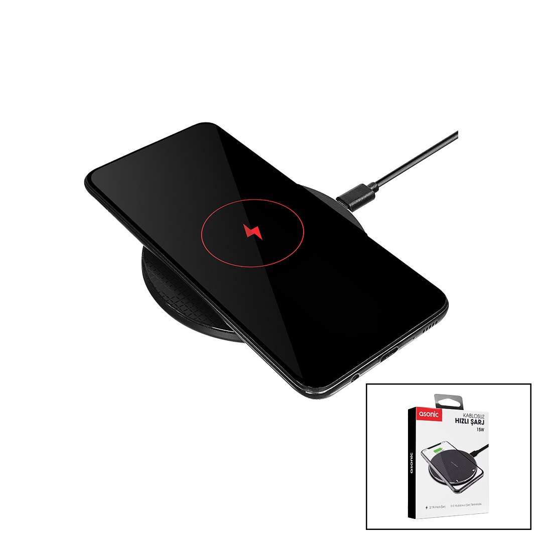MASA ÜSTÜ  KABLOSUZ  HIZLI ŞARJ CİHAZI  3.1A - 15W AS-W150 (4812)