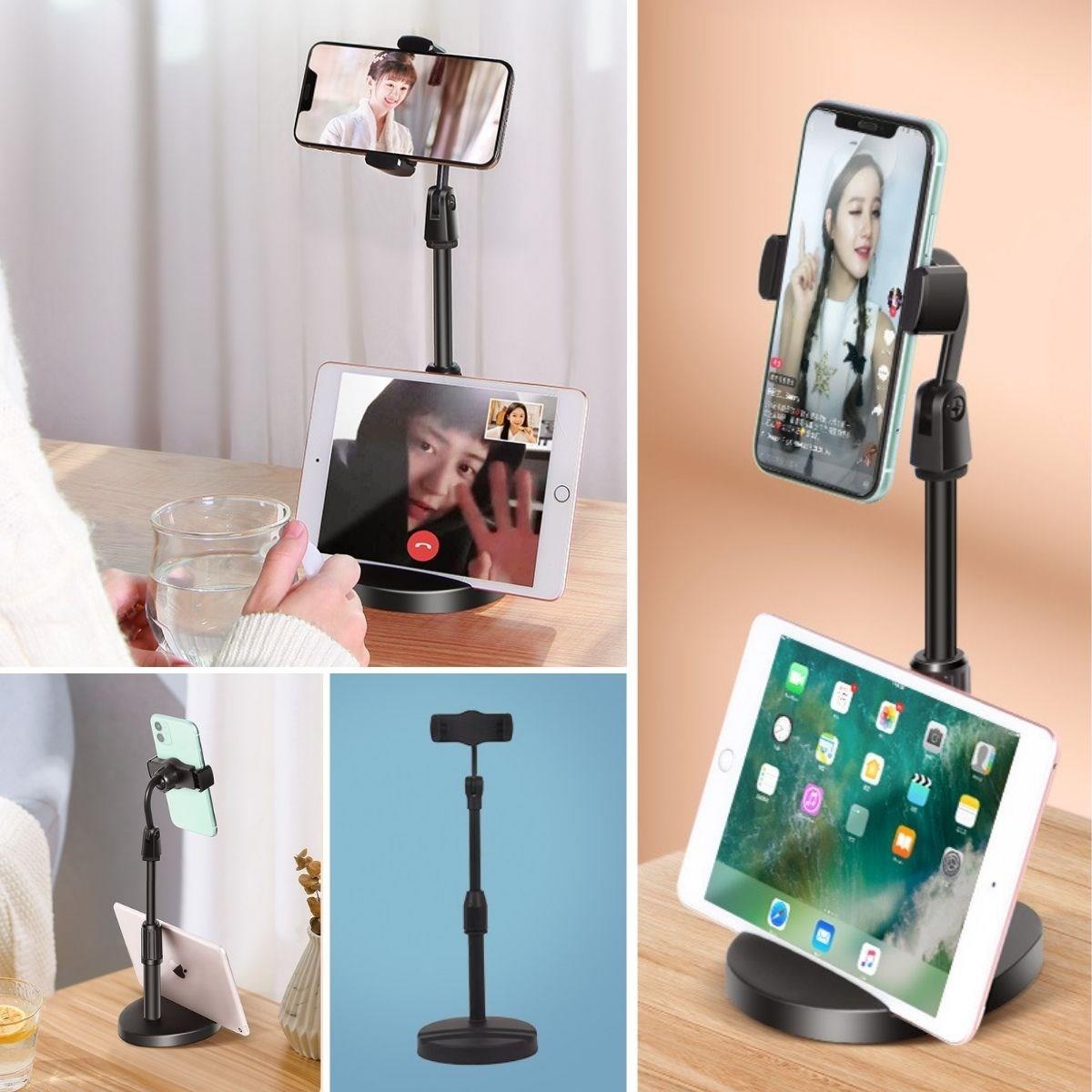 Masa Üstü Tablet ve Telefon Tutucu Plastik Aparat Siyah Telefon Standı (4812) Masa Üstü Tablet ve Telefon Tutucu Plastik Aparat Siyah Telefon Standı (4812)