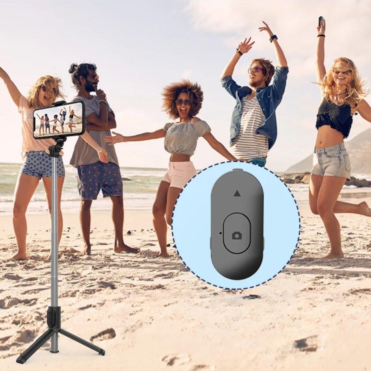 Masaüstü Tripod Olabilen Telefon Tutuculu Kablosuz Kumandalı Selfie Çubuğu (4812) Masaüstü Tripod Olabilen Telefon Tutuculu Kablosuz Kumandalı Selfie Çubuğu (4812)