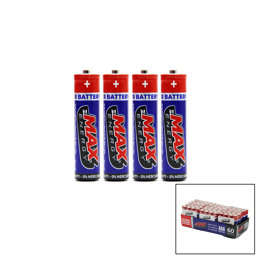 MAX ENERGY MAX-0637 PVC İNCE PİL 60 PARÇA (4812)