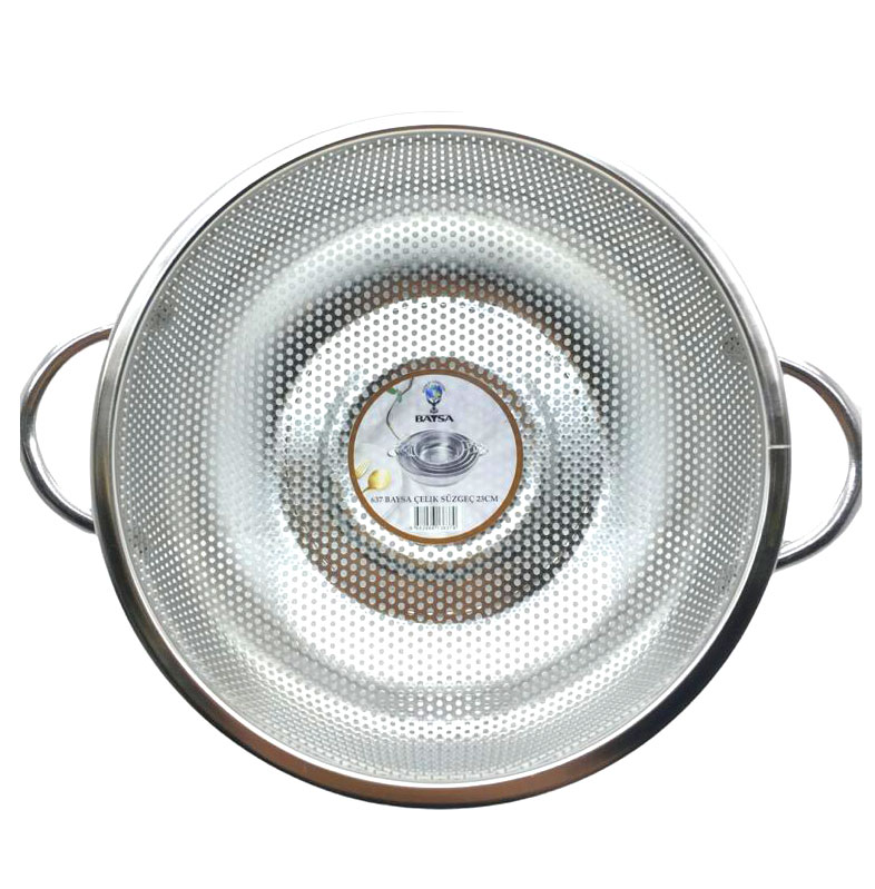 METAL KULPLU ÇELİK TEL SEPET SÜZGEÇ 23CM (4812)