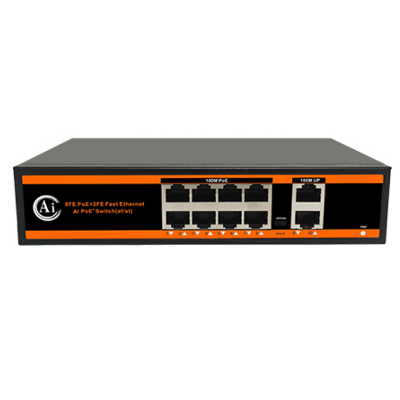 ND1P802ALF-8*10/100M BIT PORTS 2*10/100M UPLINK PORT WATCHDOG POE SWITCH (4812)